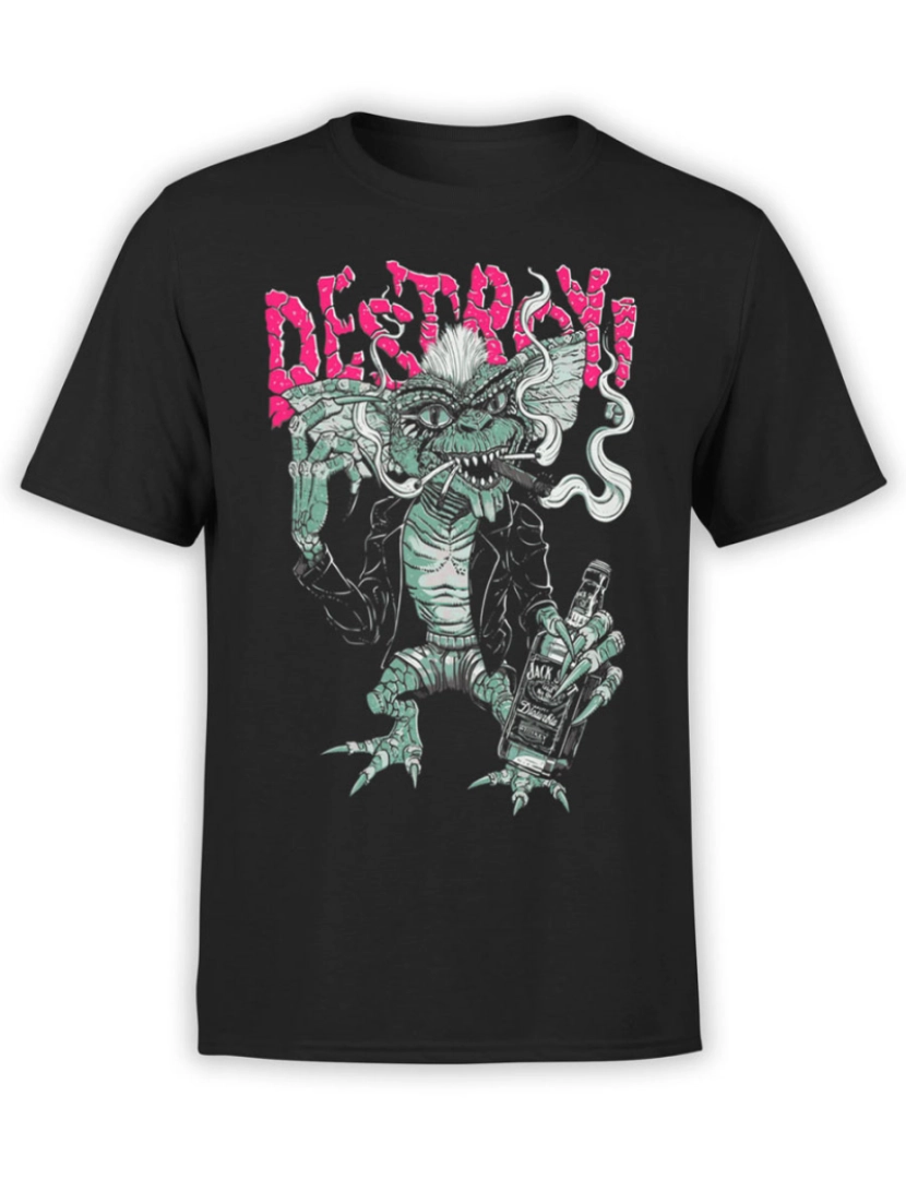 Rockinstone - Camiseta Gremlins Destruir-S