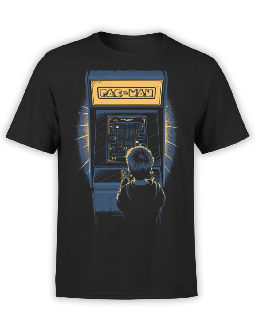 Rockinstone - Camiseta Pac-Man retrô-S