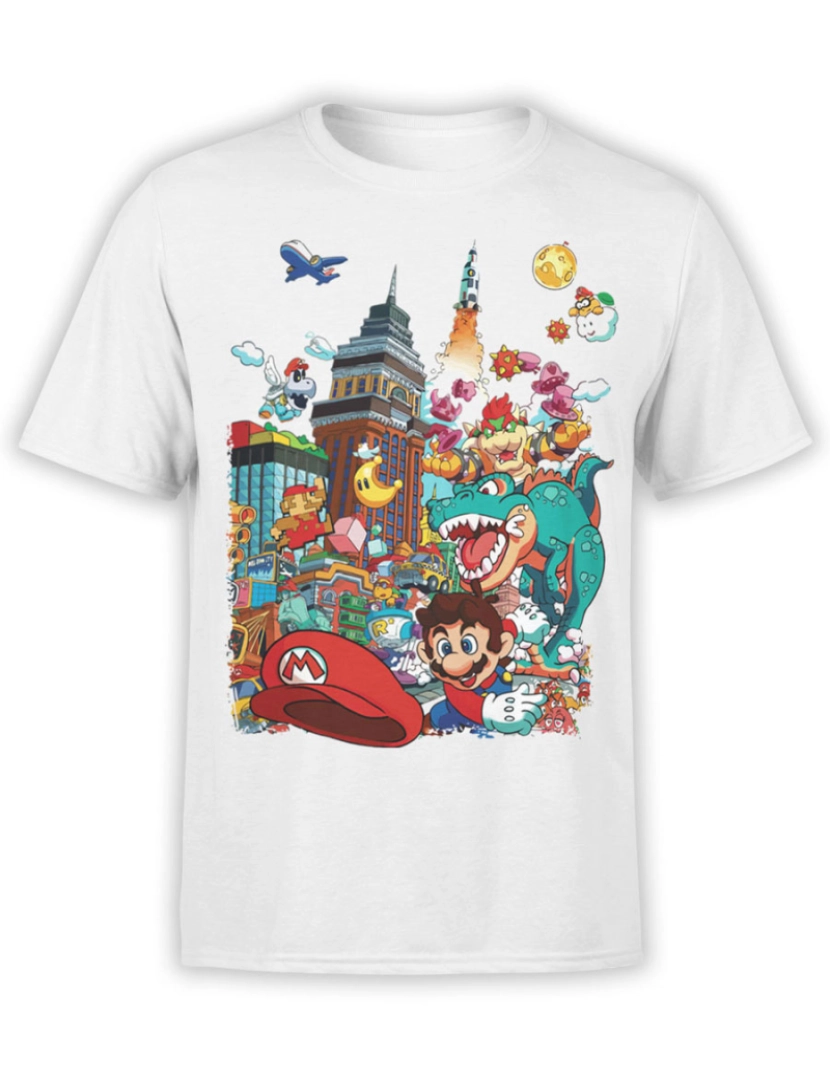 Rockinstone - Personagens de camisetas do Super Mario-S