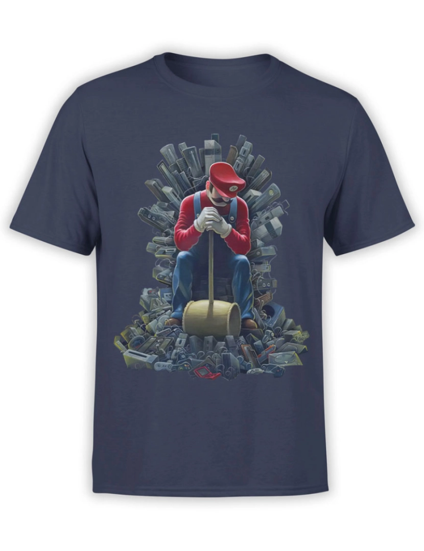 Rockinstone - Camiseta Super Mario Jogo de Mario-S