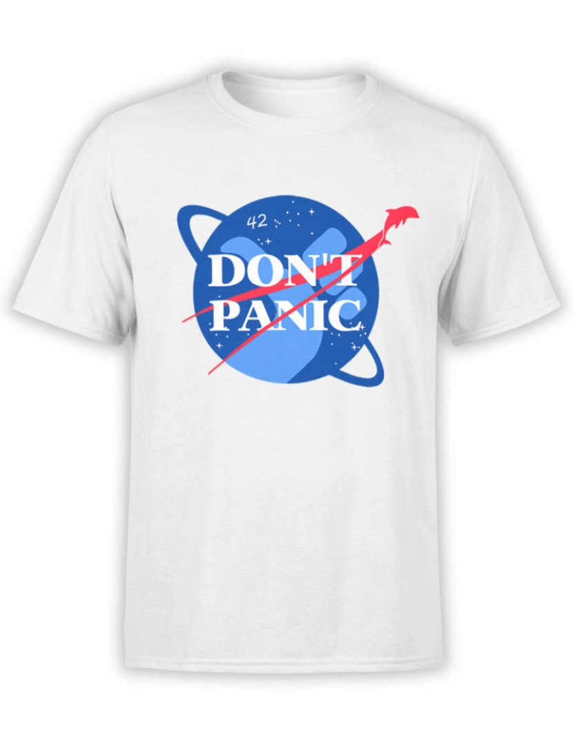 Rockinstone - Camiseta O Guia do Mochileiro das Galáxias NASA-S