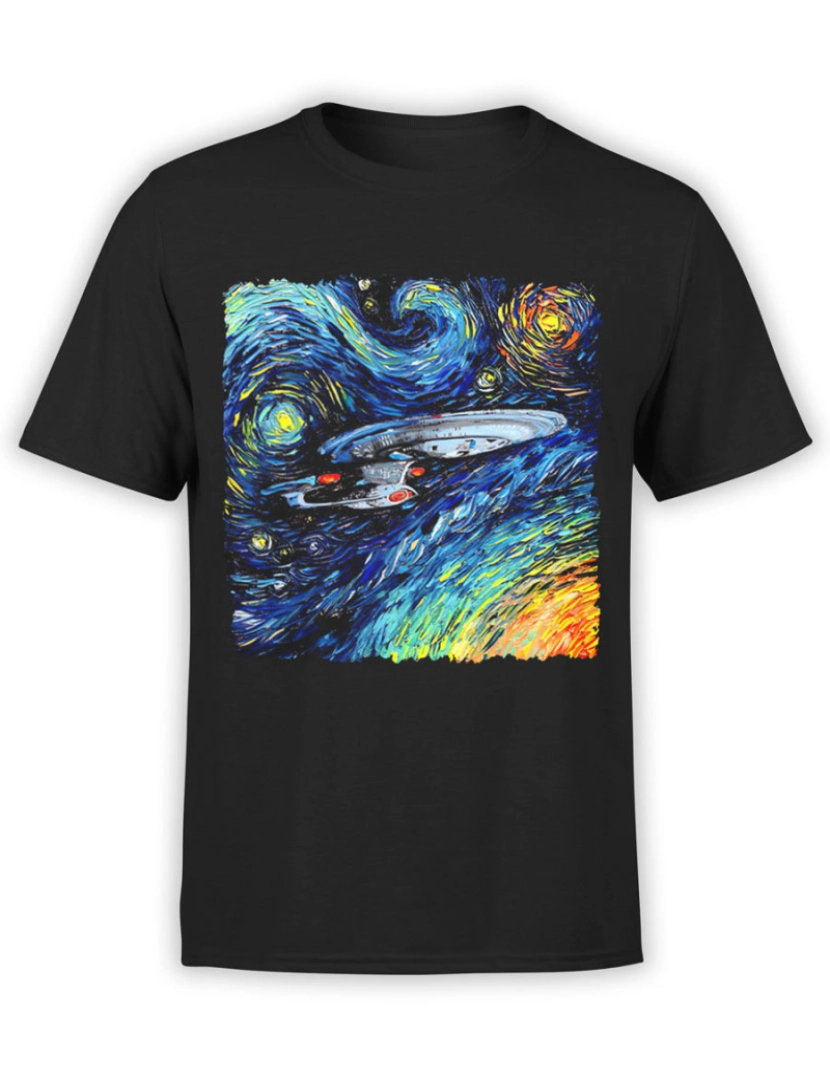 Rockinstone - Camiseta Star Trek Van-Gogh Enterprise-S