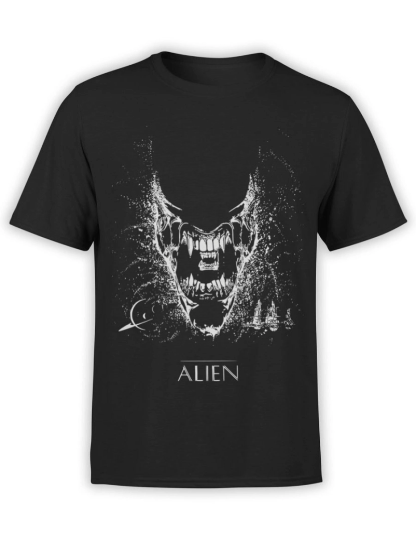 Rockinstone - Camiseta Alienígena Preta-S