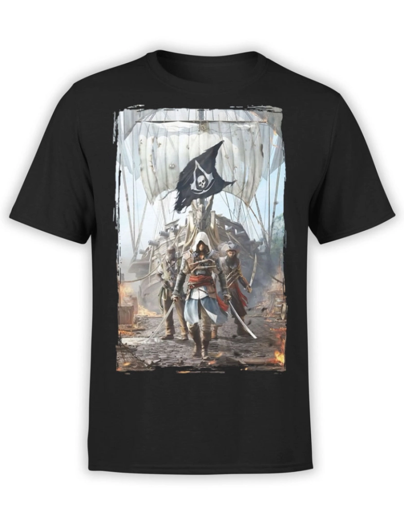 Rockinstone - Piratas da camiseta Assassin's Creed-S