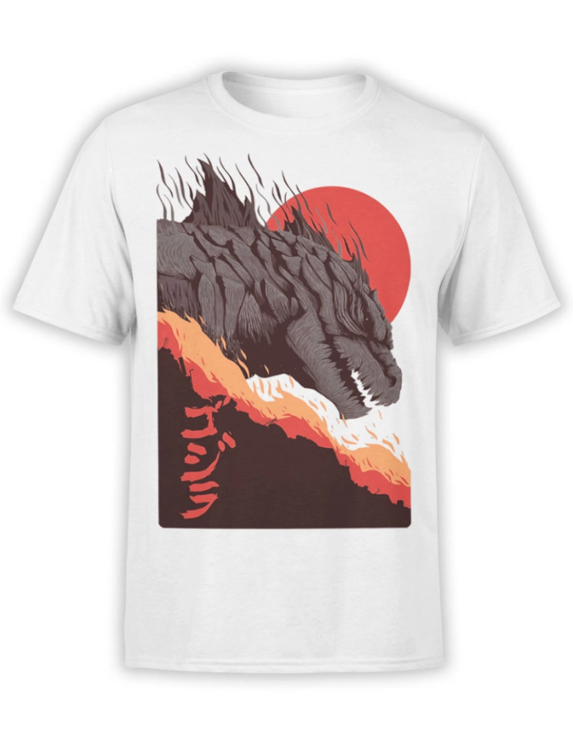 Rockinstone - Camiseta Godzilla Pôr do Sol-S