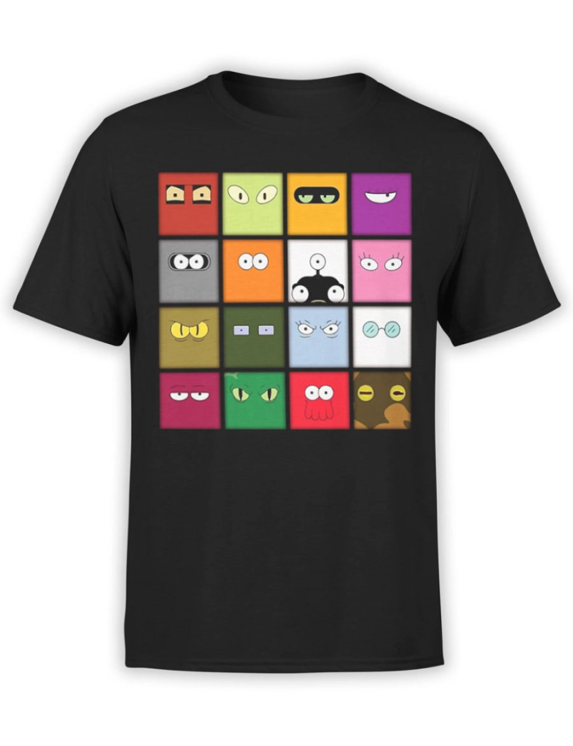 Rockinstone - Caras de camiseta Futurama-S