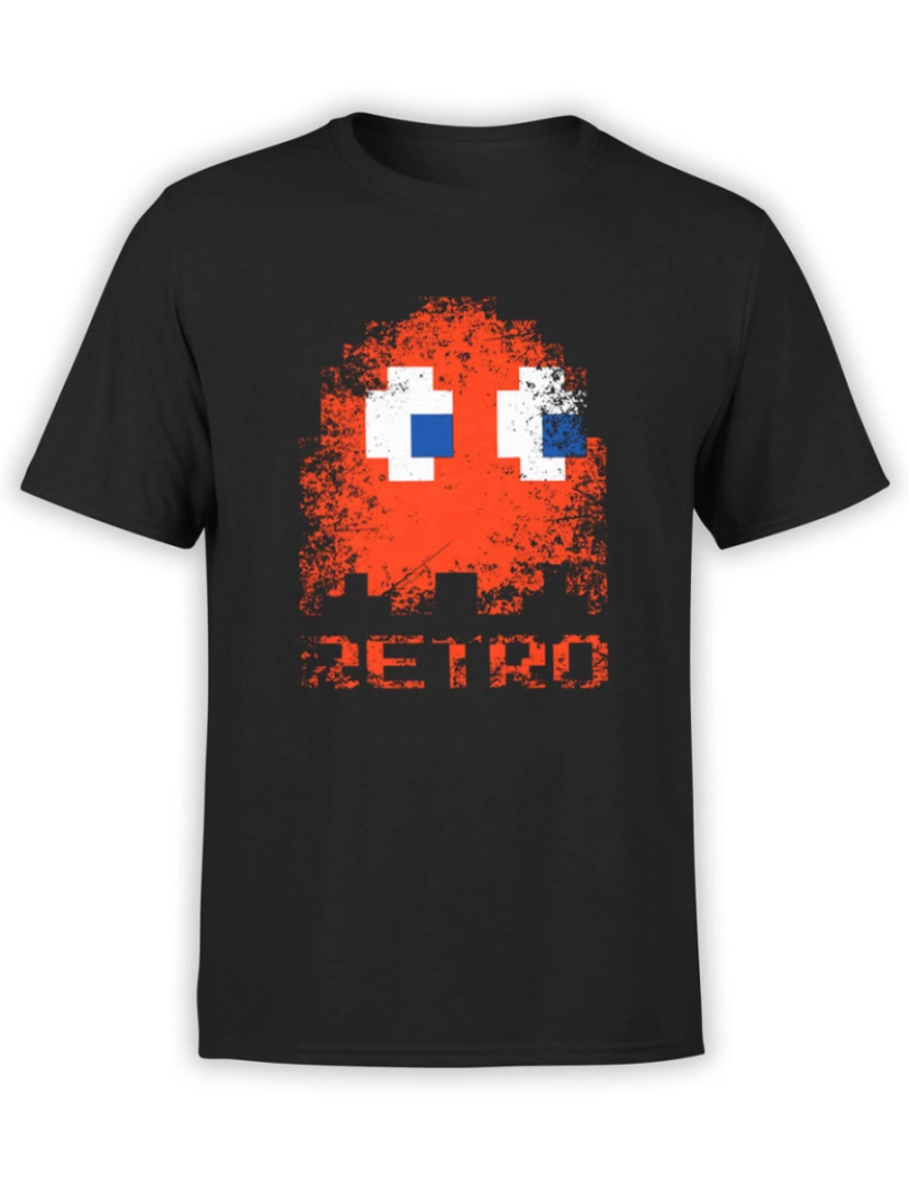 Rockinstone - Camiseta Pac-Man retrô-S