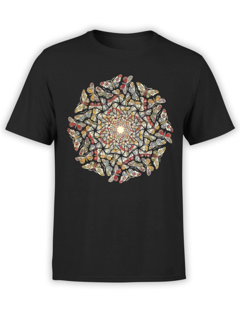 Rockinstone - Escher Camiseta Circle Limit com Borboletas-S