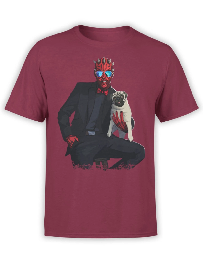 Rockinstone - Camiseta Star Wars Maul e Pug-S