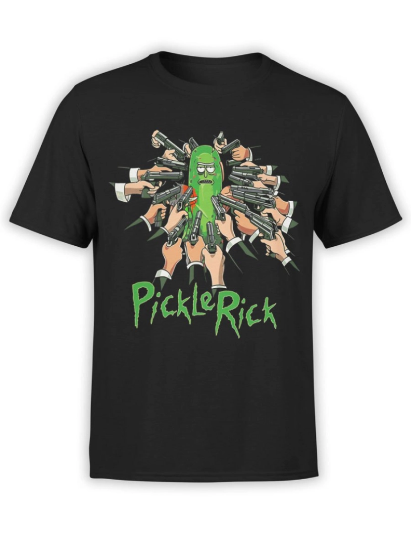 Rockinstone - Camisas Rick e Morty Camiseta Pickle Rick-S