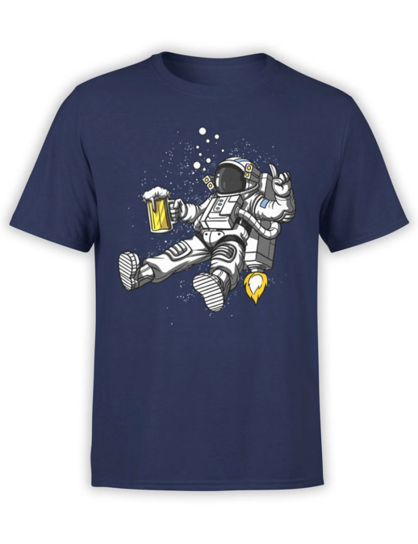 Rockinstone - Camiseta NASA AstroBeer Universo Camiseta-S