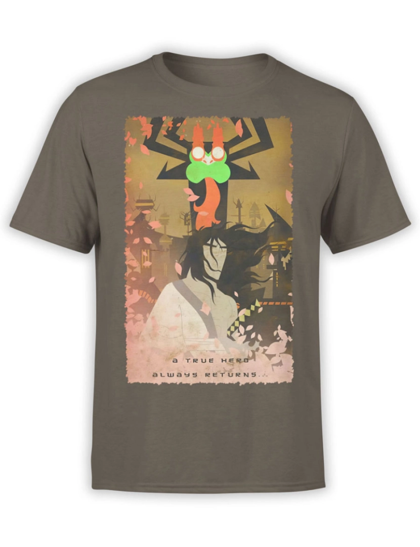 Rockinstone - Camiseta Samurai Jack retrô-S