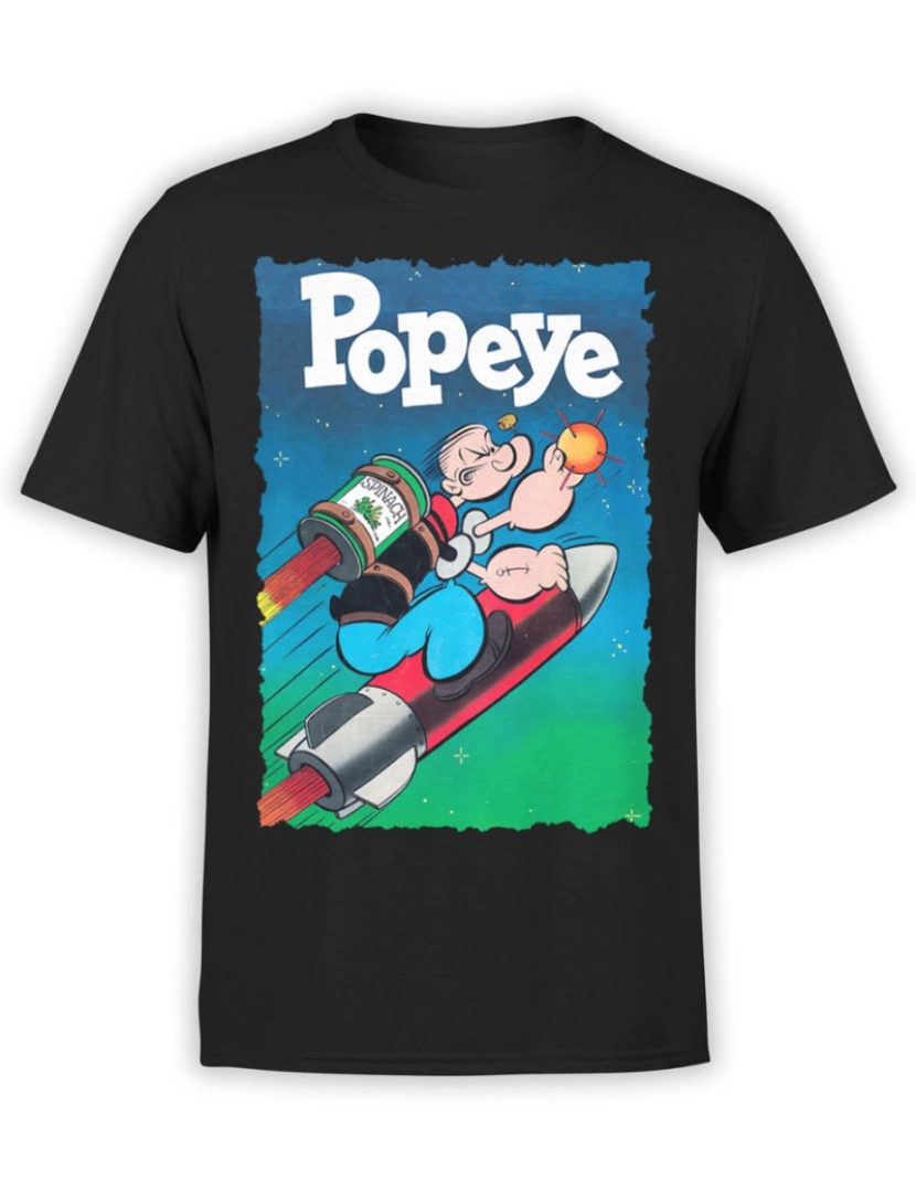 Rockinstone - Camiseta Popeye Foguete-S