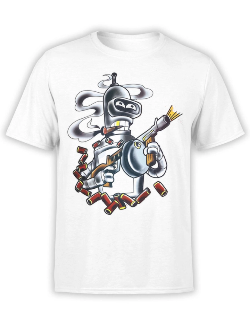 Rockinstone - Camiseta Futurama Bender Gang-S