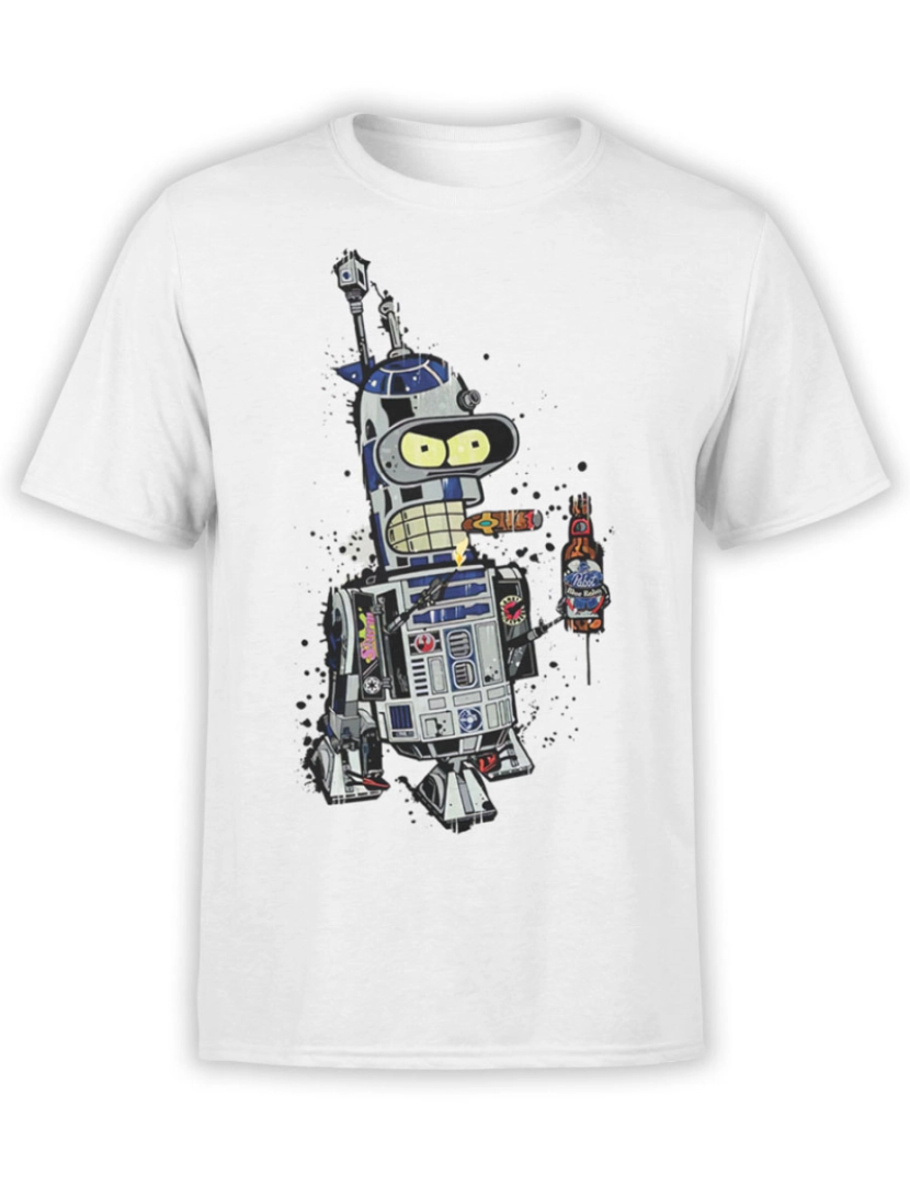 Rockinstone - Camiseta Futurama Bender R2-D2-S