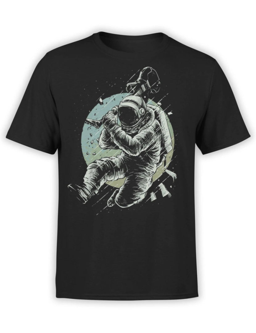 Rockinstone - Camiseta Astro Guitar Camiseta NASA-S