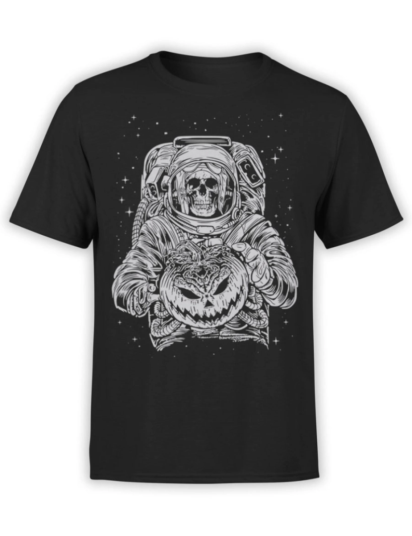 Rockinstone - Camiseta de Halloween Camiseta da NASA-S