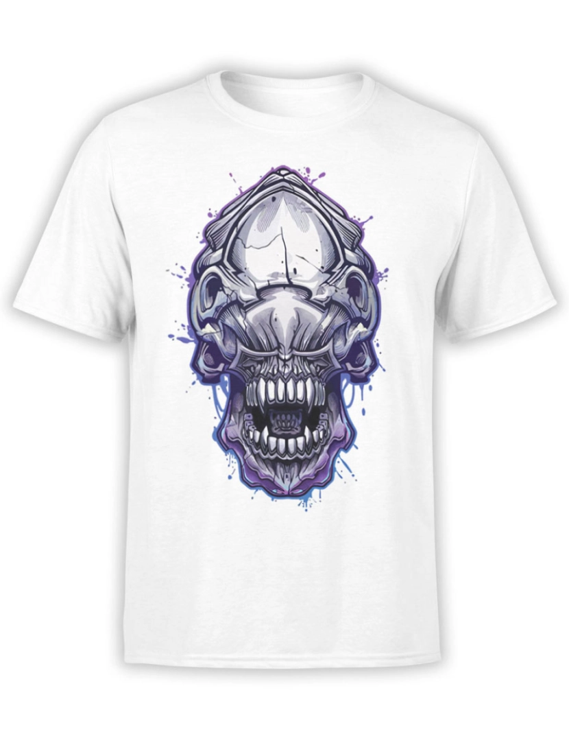 Rockinstone - Camiseta Invader Face Camiseta Alienígena-S