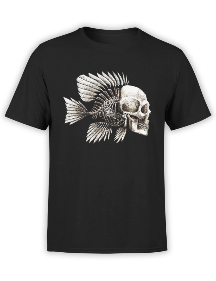 Rockinstone - Camiseta Peixe Caveira-S