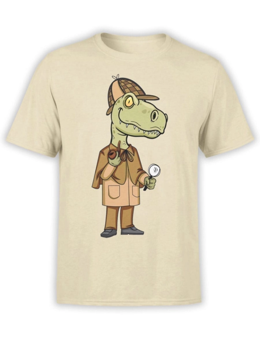 Rockinstone - Camiseta Dinossauro Sherlok-S