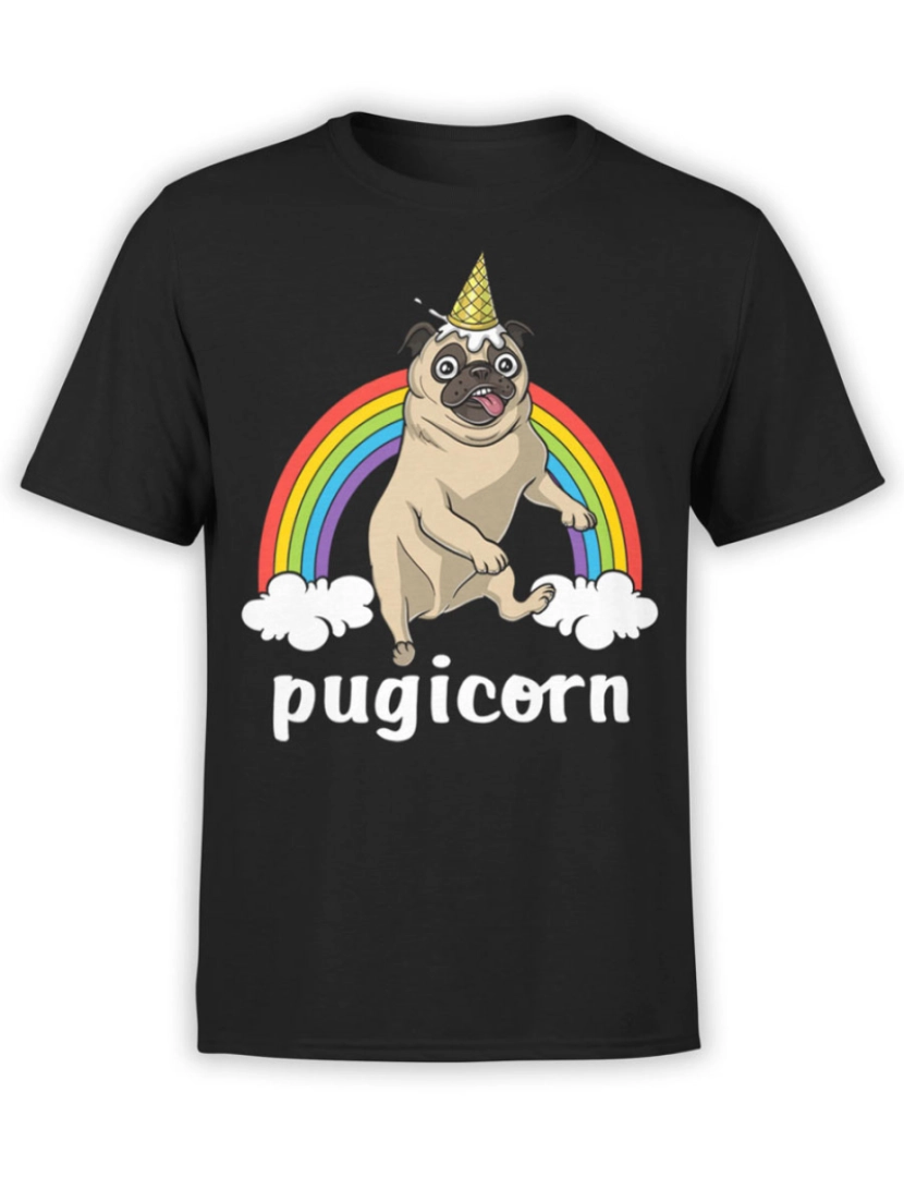 Rockinstone - Camiseta UniPug Cães-S