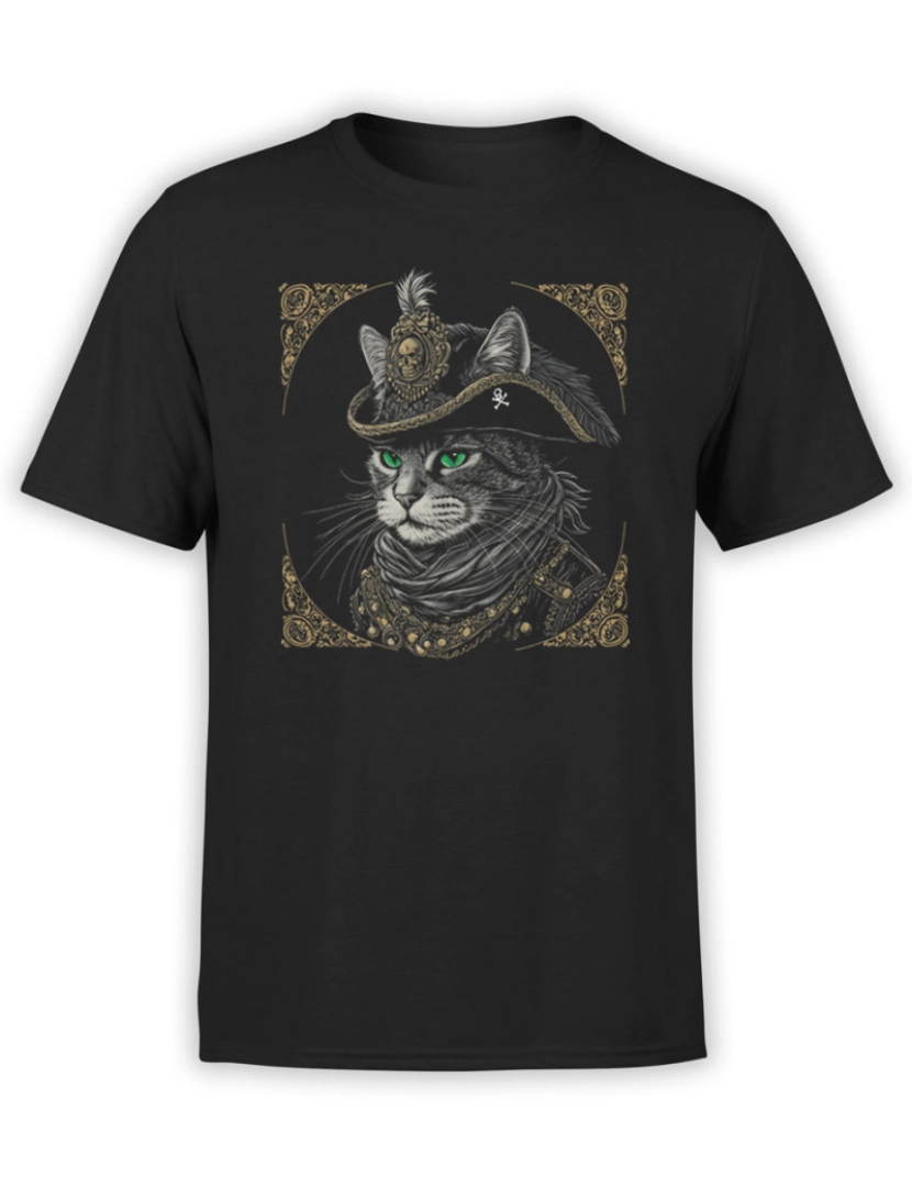 Rockinstone - Camiseta Gato Pirata-S