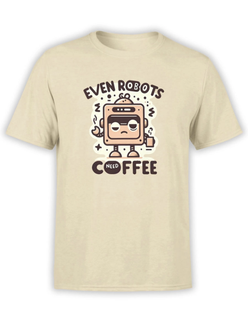 Rockinstone - Camiseta Os robôs precisam de café-S