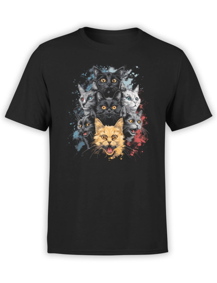 Rockinstone - Camiseta Gatos-S