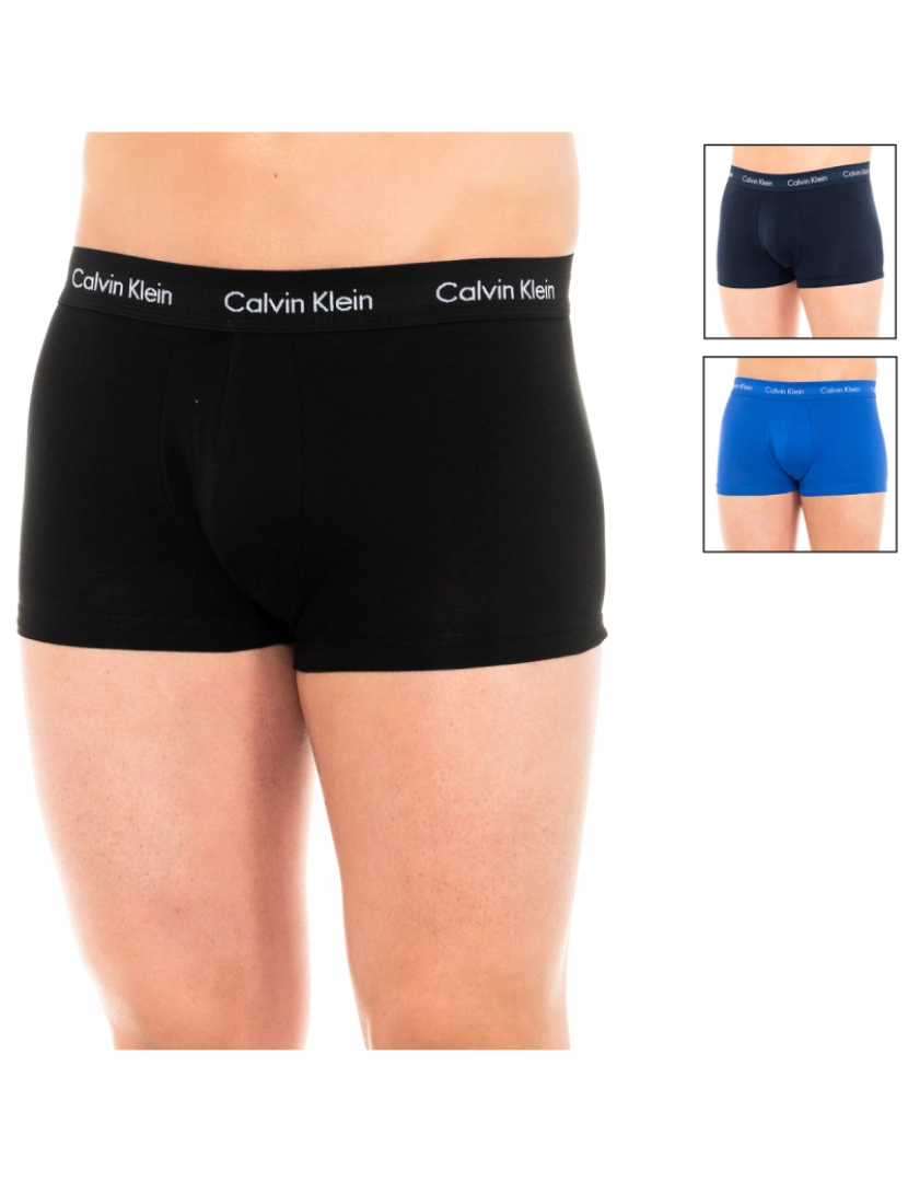 Calvin Klein - Pack-3 Boxers tecido respirável e frente anatômica U2664G masculino