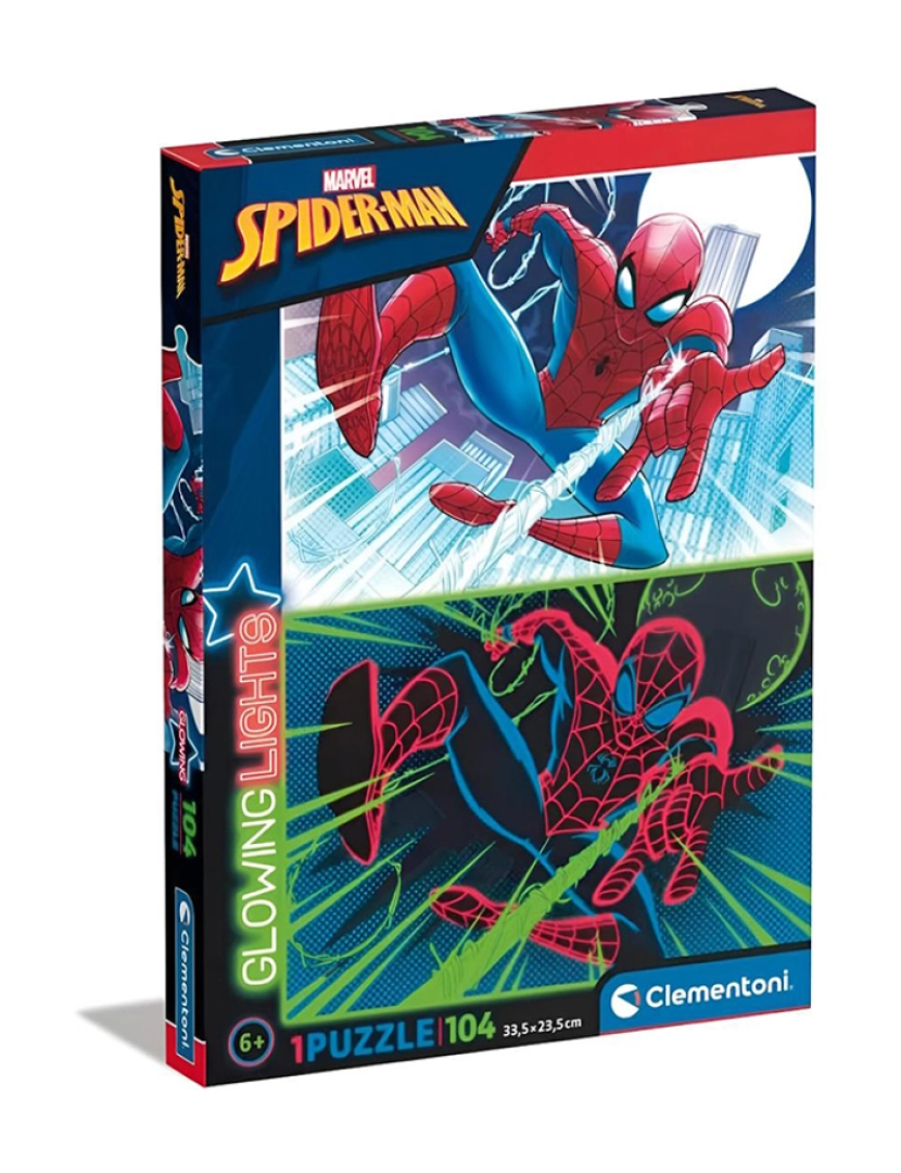 Clementoni - 104 GLOWING - SPIDERMAN 27555