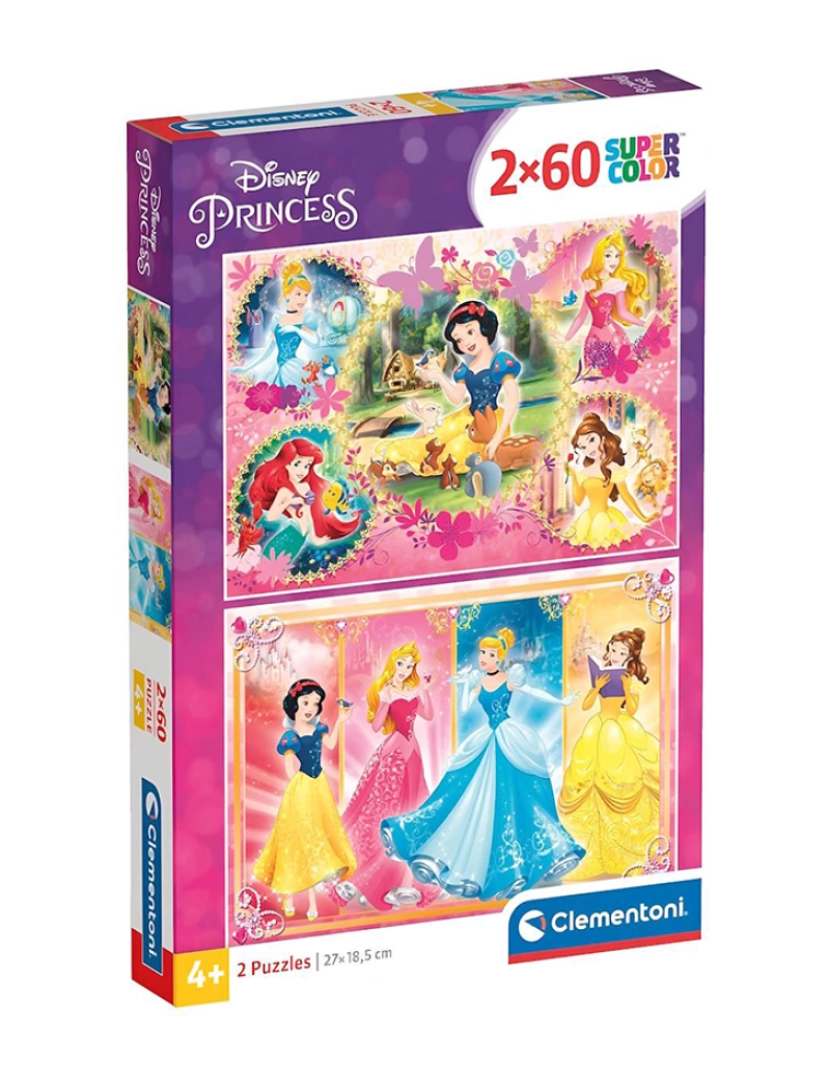 Clementoni - 2X60 PRINCESAS DISNEY 07133