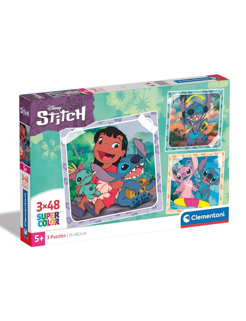 Clementoni - 3X48 STITCH DISNEY 25321