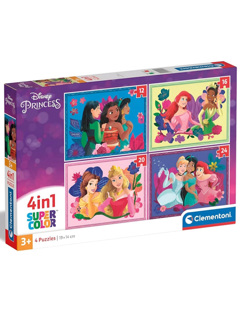 Clementoni - 4 IN 1 DISNEY PRINCESS 21517