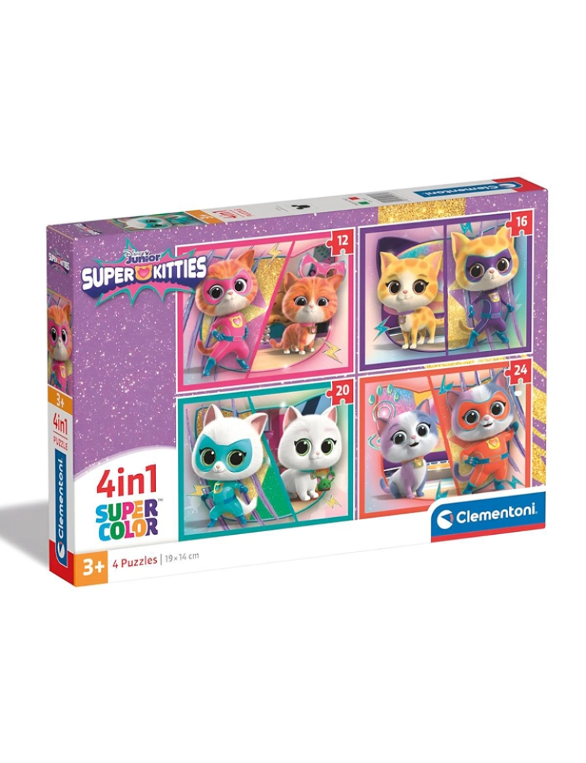 Clementoni - 4 IN 1 DISNEY SUPER KITTIES 21531