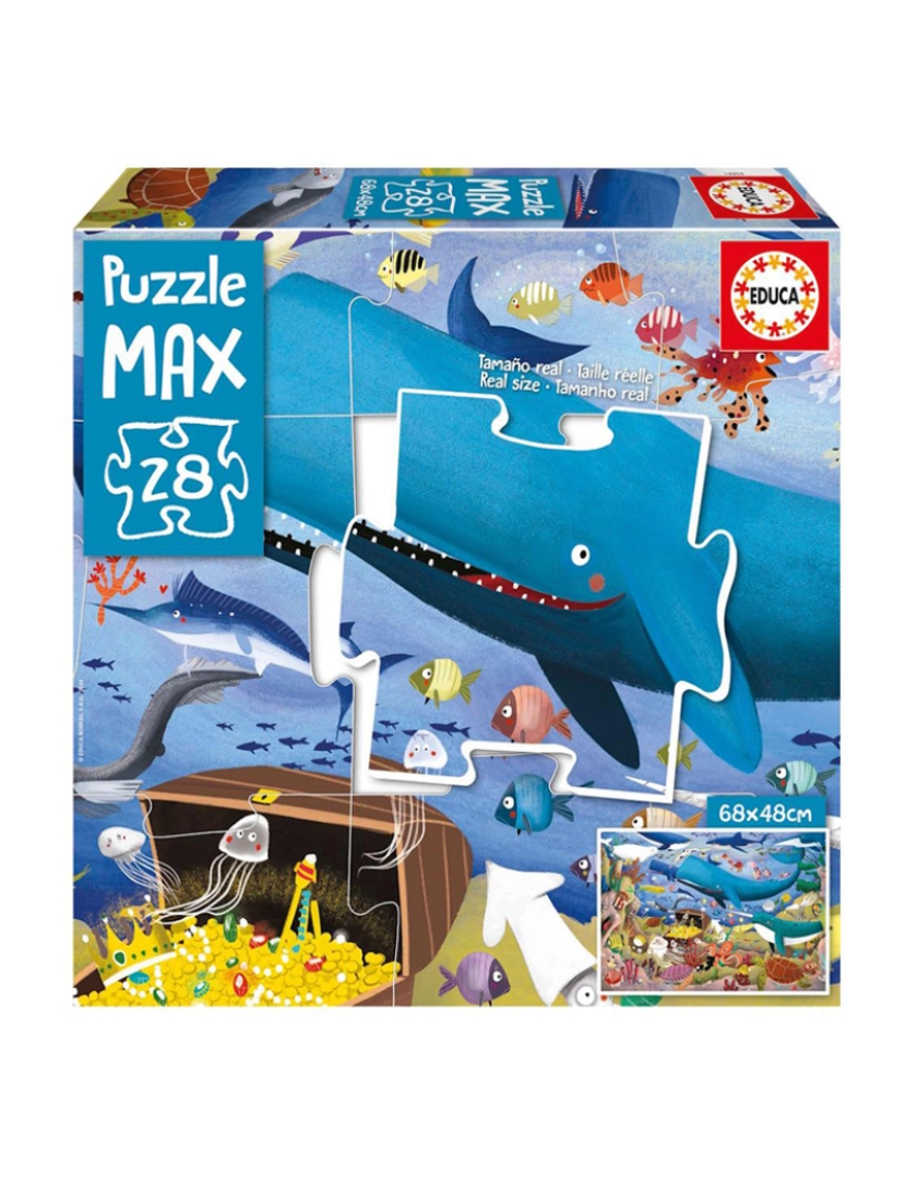 Educa - 28 ANIMAIS NO MAR MAR PUZZLE MAX 19956