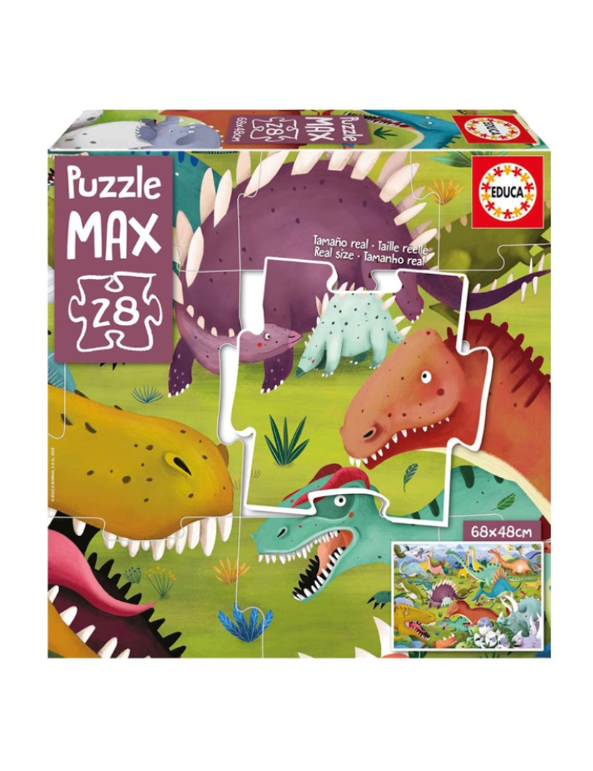 Educa - 28 DINOSSAUROS PUZZLE MAX 19954