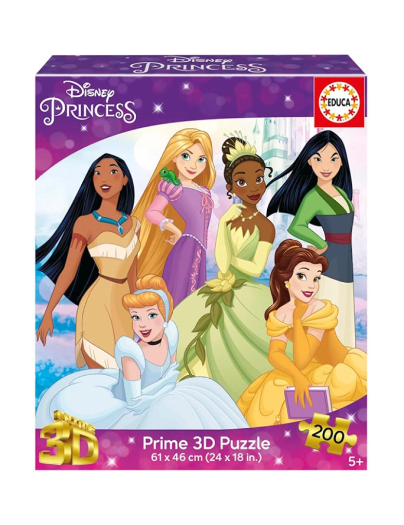 Educa - 200 DISNEY PRINCESS 3D LENTICULAR 20046