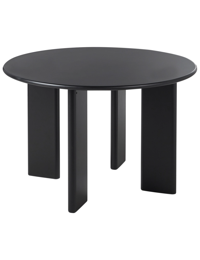 Beliani - Mesa de jantar redonda em MDF preto ø 120 cm sala de jantar cozinha design moderno