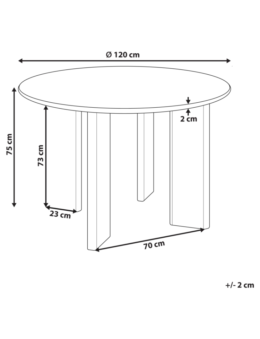 imagem de Mesa de jantar redonda em MDF preto ø 120 cm sala de jantar cozinha design moderno2