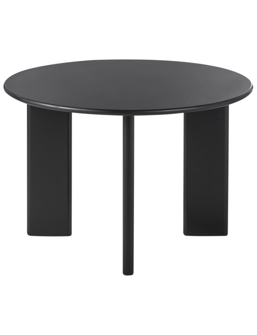 imagem de Mesa de jantar redonda em MDF preto ø 120 cm sala de jantar cozinha design moderno4