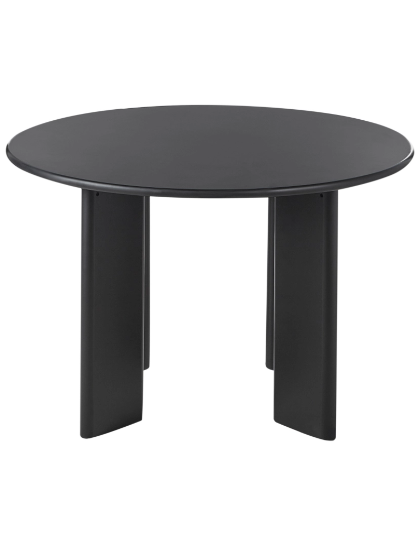 imagem de Mesa de jantar redonda em MDF preto ø 120 cm sala de jantar cozinha design moderno5