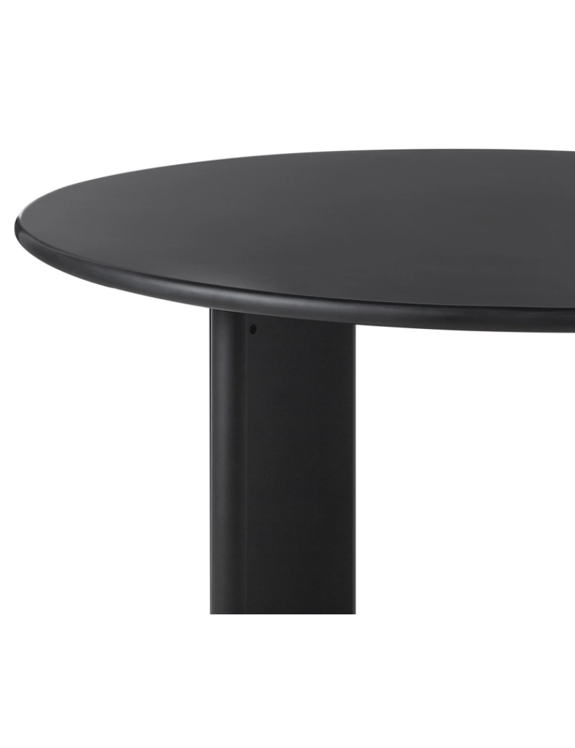 imagem de Mesa de jantar redonda em MDF preto ø 120 cm sala de jantar cozinha design moderno6