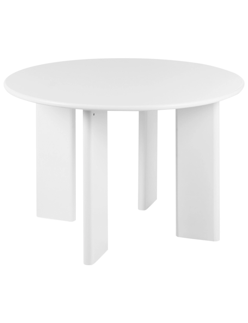 Beliani - Mesa de jantar redonda em MDF branco ø 120 cm sala de jantar cozinha design moderno