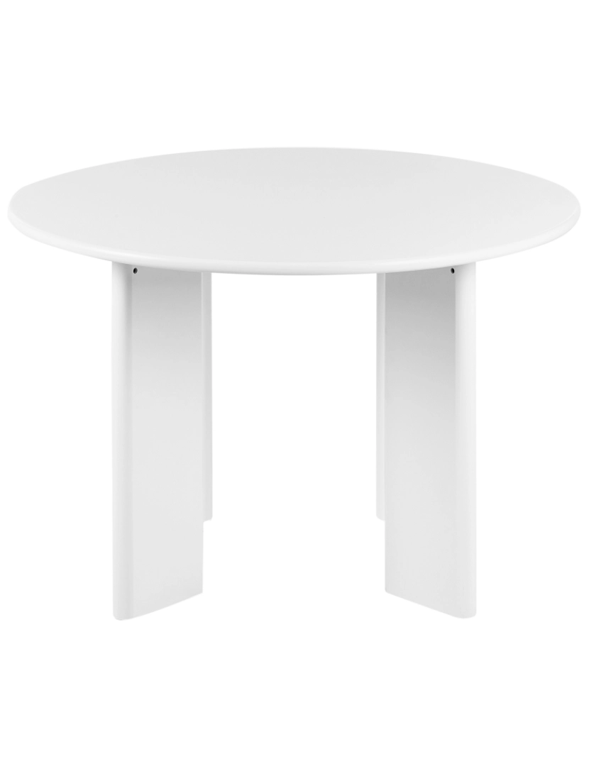 imagem de Mesa de jantar redonda em MDF branco ø 120 cm sala de jantar cozinha design moderno5