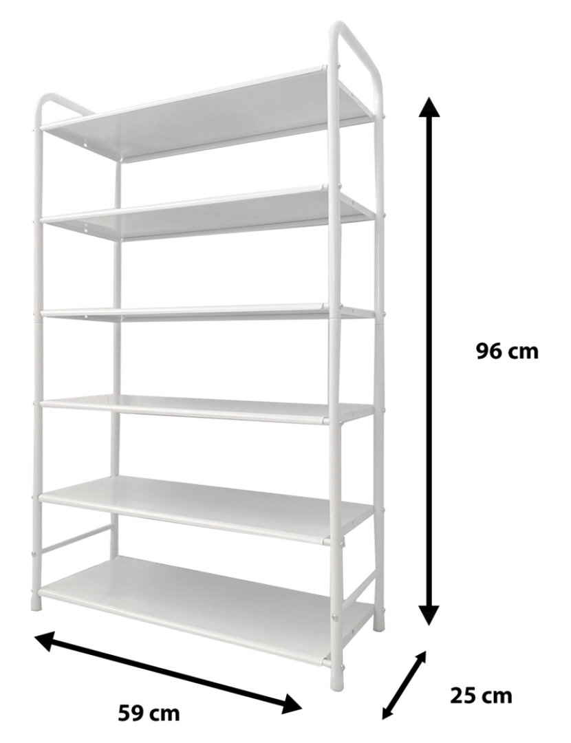 imagem de Sapateira Metálica 24 Pares Nyana Home Branco5