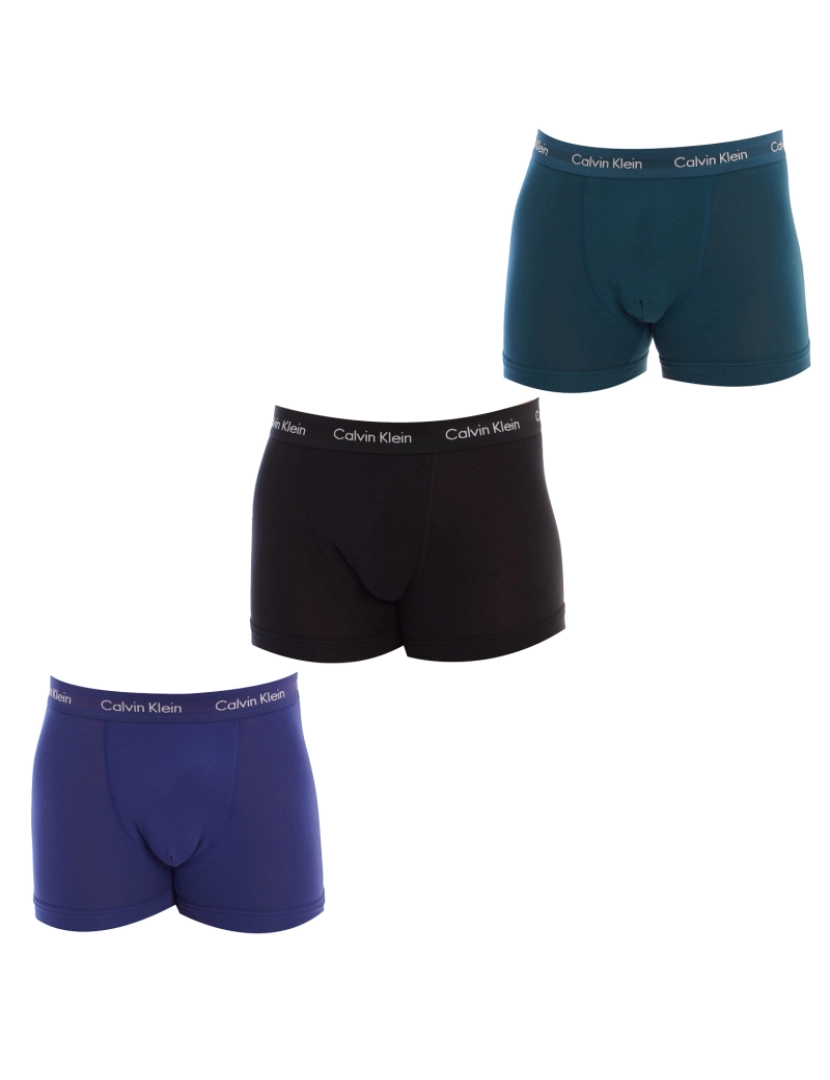 Calvin Klein - Pack-3 Boxers tecido respirável e frente anatômica U2662G masculino