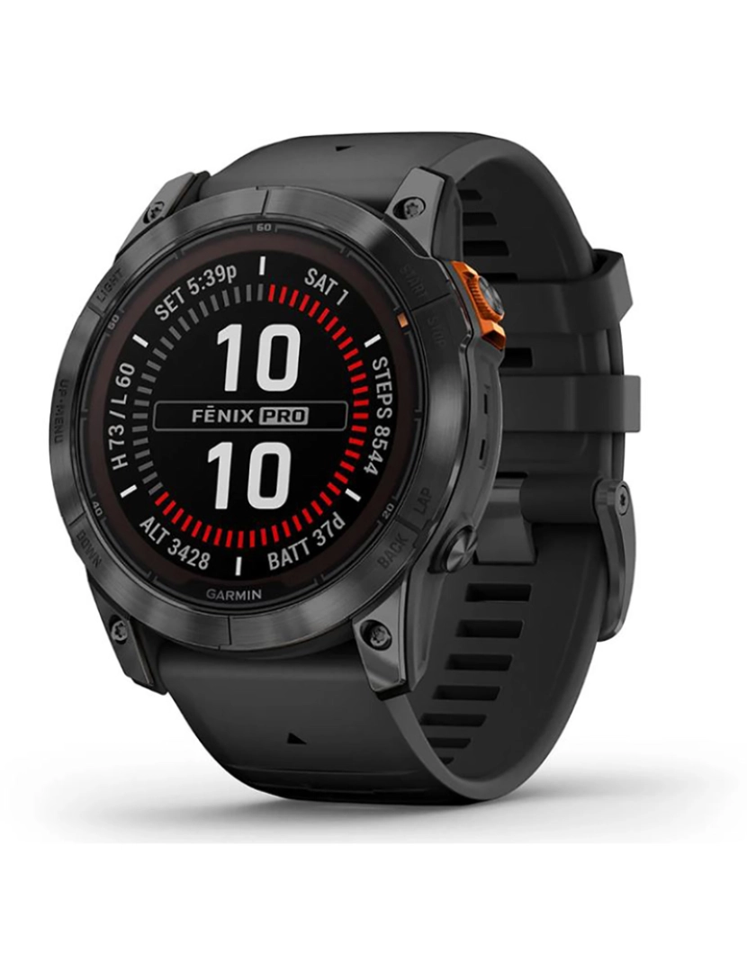 Garmin - Garmin Fenix 7X Pro - Solar Edition Mostrador: Black  Pulseira: Rubber Black  Grau A