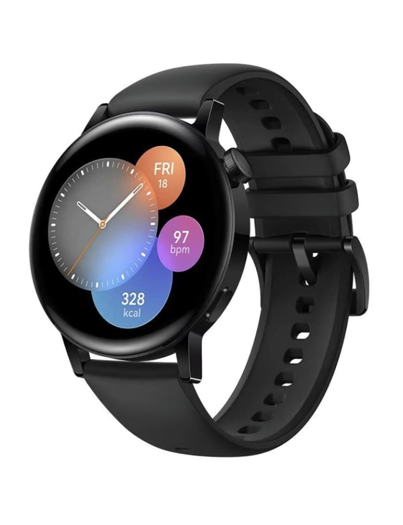 HUAWEI  - Huawei Watch GT 3 42mm Mostrador: Black  Pulseira: Rubber Black  Grau B