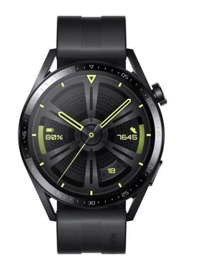 HUAWEI  - Huawei Watch GT 3 46mm Mostrador: Black  Pulseira: Rubber Black  Grau A