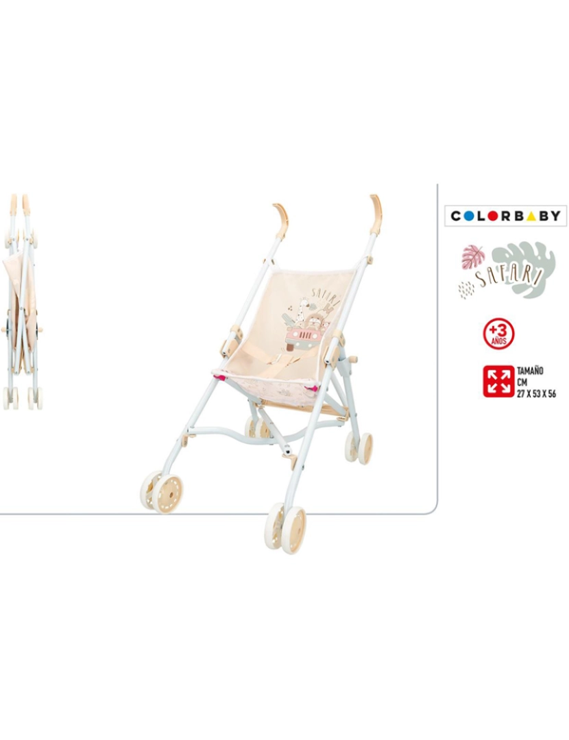 Colorbaby - CARRO BONECAS SAFARI 28X42X56 CM 44997